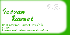 istvan rummel business card